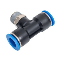 Тройник цанговый T-образный с наружной резьбой (3/8M; 12 мм) SHPI PT 12-R03