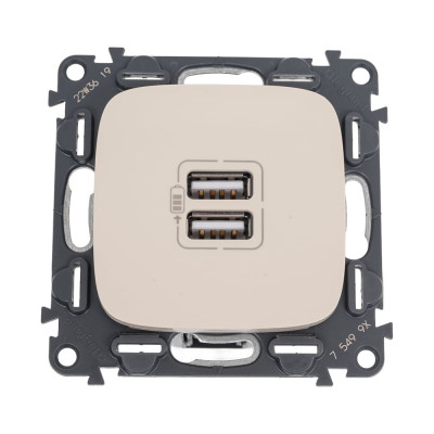 Зарядное устройство Legrand Valena Allure с двумя USB-разъемами 240 В/5 В 1500 мА слоновая кость 754996