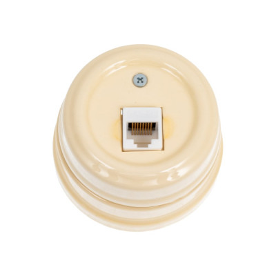 Розетка МЕЗОНИНЪ компьютерная RJ45, цвет - слоновая кость GE70341-02