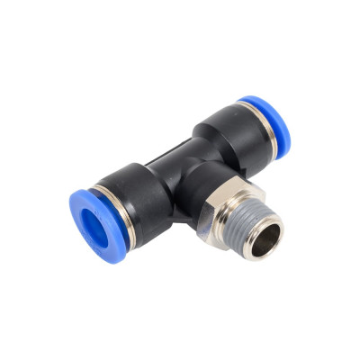 Тройник цанговый T-образный с наружной резьбой (1/4M; 10 мм) SHPI PT 10-R02