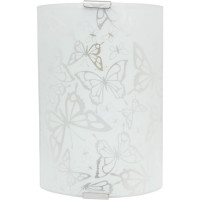 Светильник Элетех Бабочки НББ 21-60 М21 ИУ 150x220 мм матовый белый/клипсы штамп металлик 1005205678
