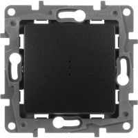 Переключатель Legrand одноклавишный с подсветкой/индикацией Legrand Etika 10А 250В безвинтовые зажимы антрацит 672615