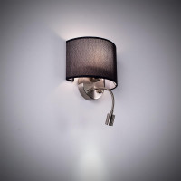 Настенный светильник Citilux Декарт круг, хром, матовый+черный CL704305