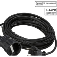 Силовой народный удлинитель-шнур TDM ELECTRIC ПВС 1300 Вт б/з, 30м, штепсельное гнездо SQ1307-0203
