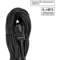 Силовой народный удлинитель-шнур TDM ELECTRIC ПВС 2200 Вт с/з, 40м, штепсельное гнездо SQ1307-0214