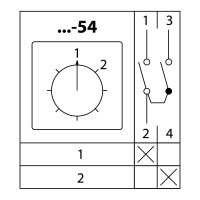 Переключатель КПУ11-25/54 TDM ELECTRIC 1-2, 1р SQ0715-0180