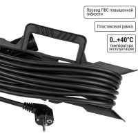 Силовой народный удлинитель-шнур TDM ELECTRIC на рамке ПВС 2200 Вт с/з, 30м, штепсельное гнездо SQ1307-0313