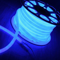Светодиодный гибкий неон Elektrostandard LS003 220V 9.6W 144Led 2835 IP67 16mm круглый синий, 50м a043550