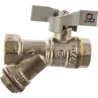 Шаровый кран СТМ СТАНДАРТ 1/2" ,с фильтром, бабочка CWFFFB12
