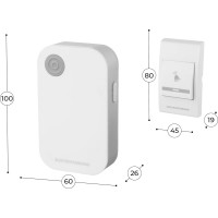 Электрический бытовой дверной звонок Elektrostandard DBQ22M WL 36M IP40 белый a044635