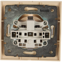 Розетка Lezard DERIY с защитой от детей, кремовый 702-0303-124B
