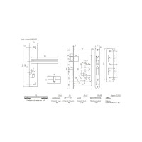 Врезной замок НОРА-М NEW 106-55 мм золото 16918
