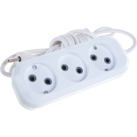 Удлинитель STEKKER 3 гнезда б/з 2x0,75, 1,8м, серия Home HM01-30-02, Ух-10 39209