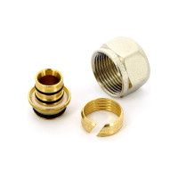 Соединитель для металлопластиковой трубы TIEMME обжим В евроконус, 20(2.0)х3/4"EK 1440003