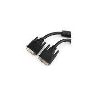 Кабель Cablexpert, DVI-D, dual link, 25M/25M, экран, феррит.кольца, медь, 1.8м, черный, пакет, CC-DVI2-BK-6