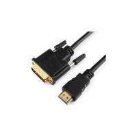 Кабель Cablexpert HDMI-DVI 19M/19M, 3.0м, single link, медь, позол. разъемы, экран, черный CC-HDMI-DVI-10