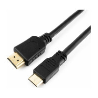 Кабель Cablexpert HDMI-miniHDMI v2.0, 19M/19M, 1.8м, 3D, Ethernet, медь, позол.разъемы, экран, черный CC-HDMI4C-6