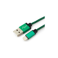 Кабель Cablexpert USB 2.0 AM/Lightning 8P, 1м, нейлоновая оплетка, зеленый CC-ApUSB2gn1m