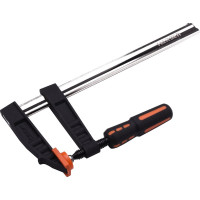 Реечная струбцина HARDEN, усиленная, 2-х компонентная рукоятка, 120*1000 мм 600310