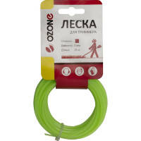 Леска для триммера (15 м; 2 мм; квадрат) OZONE LTR-2.0SQ-15
