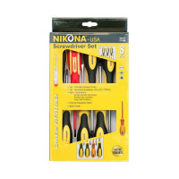 Набор отверток NIKONA с тестером напряжения 125-250V, изоляция, 8пр 27-268