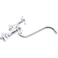 Настенный смеситель для кухни stOmega Омега нижний излив, 1/2", керамика/20 4608