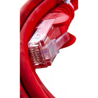 Патч-корд LANMASTER RJ45 - RJ45, 4 пары, UTP, категория 5е, 3 м, красный, LAN-PC45/U5E-3.0-RD