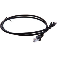 Патч-корд LANMASTER RJ45 - RJ45, 4 пары, UTP, категория 5е, 1 м, черный, LSZH, LAN-PC45/U5E-1.0-BK