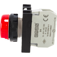 Сигнальная арматура Emas красная, с блоком подсветки B6, 12-30В AC/DC B060XK