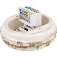 Розетка МЕЗОНИНЪ компьютерная RJ45, цвет -дворцовый мрамор, БЕЗ КОЛЬЦА GE70341-19k