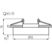 Точечный стеклянный светильник KANLUX MORTA B CT-DSO50-B 22116
