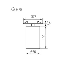 Точечный светильник KANLUX CHIRO GU10 DTO-B 29311