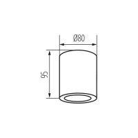 Влагозащищенный точечный накладной светильник KANLUX SANI IP44 DSO-W 29241