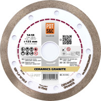 Диск алмазный отрезной Ceramics Granite 820200CRMGu 1A1R (125х1.4х10х22.2) ПАИ 4820235010065