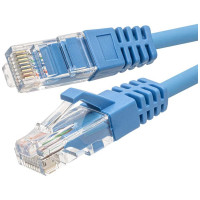 Патч-корд компьютерный U/UTP SUPRLAN Cat.5e 4x2 26AWG /7x0.16mm/ Cu LSZH синий 2м 10-0148