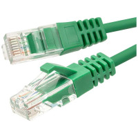 Патч-корд компьютерный U/UTP SUPRLAN Cat.5e 4x2 26AWG /7x0.16mm/ Cu LSZH зеленый 3м 10-0159