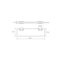 Стеклянная полка BEMETA NERO 135002240