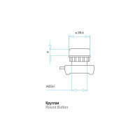Нажимная кнопка Emas круглая красная, 250В AC, 4А, CP101DK