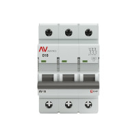 Автоматический выключатель EKF AV-10 3P 10A 10kA AVERES mcb10-3-10D-av