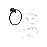 Кольцо для полотенец BEMETA DARK 104204060