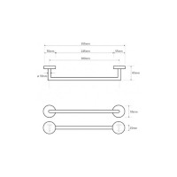 Полотенцедержатель BEMETA OMEGA 355 мм 104204012
