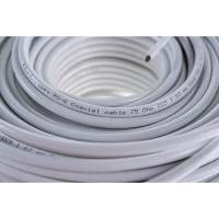 Коаксиальный кабель телевизионный Net.on RG-6 белый CCS 1,02 /18/ / FPE / Al-Pet-Al Foil / Al 48x0,12 / PVC RW 100м 03-0103