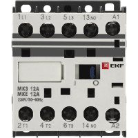 Миниконтактор EKF МКЭ, 12А, 400В, 1NO, PROxima Mctr-s-12-400