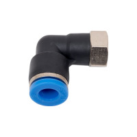 Фитинг цанговый угловой с внутренней резьбой M5x0.8 для трубки диаметром 6 мм SHPI PLF 06-M5