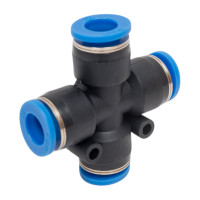 Фитинг цанговый крестообразный для соединения трубок диаметром 10 мм SHPI PZA 10