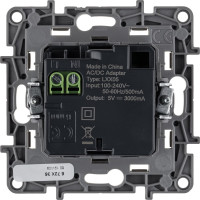 Зарядное устройство Legrand Etika с двумя USB-разъемами тип A-тип C 240 В/5 В 3000 мА слоновая кость 672336