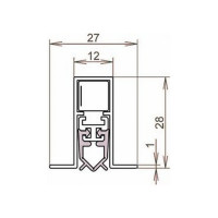 Автоматический порог ATHMER Isolporte Omega Silicone single L=530мм ригель на стороне петель 82151