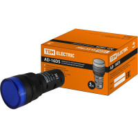 Лампа TDM ELECTRIC AD-16DS LED матрица d16мм синий 230В АС  SQ0702-0074