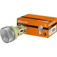 Сигнальная неоновая лампа TDM ELECTRIC ENR-22 d22мм белый 230В цилиндр  SQ0702-0041