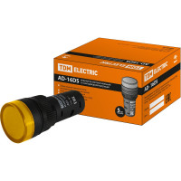 Лампа TDM ELECTRIC AD-16DS LED матрица d16мм желтый 110В AC/DC SQ0702-0067